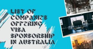 List of Companies offering VISA Sponsorship in Australia