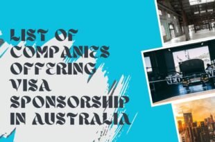 List of Companies offering VISA Sponsorship in Australia