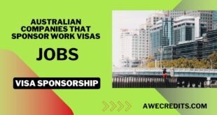 Australian Companies that Sponsor Work VISAS